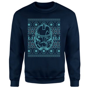 Star Wars For The Republic Christmas Jumper - Navy
