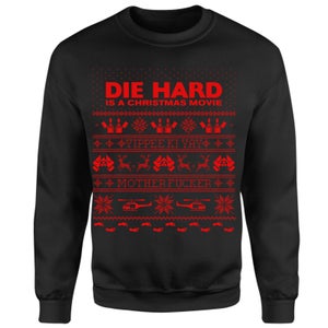 Die Hard Die Hard Is A Christmas Movie Weihnachtspullover – Schwarz