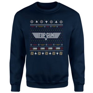 Top Gun Festive Flight Christmas Jumper - Navy
