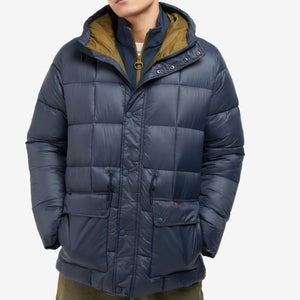 Barbour Fell Baffle Quilted Shell Hooded Jacket