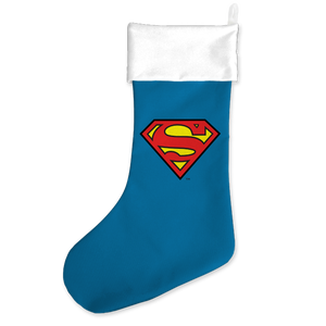 Calcetín navideño con logotipo de Superman