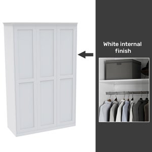 Single white 2024 wardrobe homebase