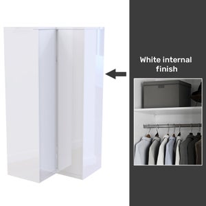 Single white on sale wardrobe homebase