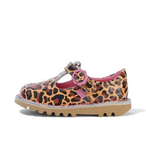 Infant Girls Kick T Leopard Patent Leather Brown