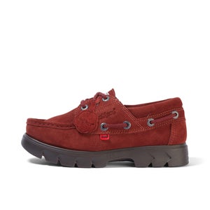 Adult Unisex Lennon Boatshoe Burg Suede Red