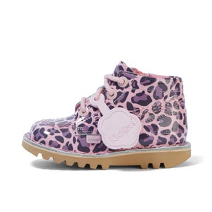 Infant Girls Kick Hi Leopard Patent Leather Pink