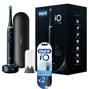 Oral-B iO Series 10 Elektrische Zahnbürste Cosmic Black met 2 Aufsteckbürsten