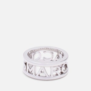Marc Jacobs Women's Logo Metal Ring - Silver - 8