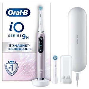 Oral-B iO Series 9 Elektrische Zahnbürste, Lade-Reiseetui, Rose Quartz