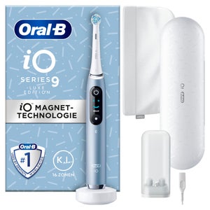 Oral-B iO Series 9 Luxe Edition Elektrische Zahnbürste, Lade-Reiseetui, Aqua Marine