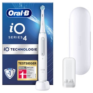 Oral-B iO Series 4 Elektrische Zahnbürste, Reiseetui, Quite White