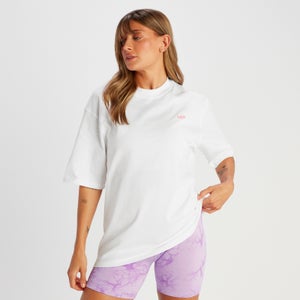 MP Slogan T-Shirt – Weiß/Pink
