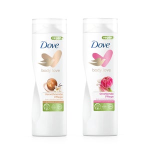 Dove Body Love Strahlende Pflege (1) / Verwöhnende Pflege (2) Body Lotion