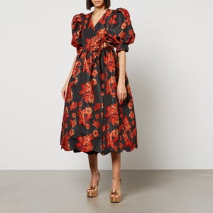 Sister Jane Giselle Floral Jacquard Wrap Dress