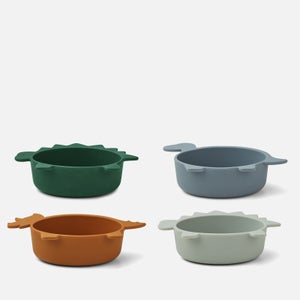 Liewood Iggy Kids' Silicone Bowls - Dino Mix (4 Pack)