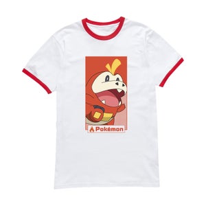 Pokemon Fuecoco Unisex Ringer T-Shirt - Blanc/Rouge