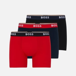 BOSS Bodywear Power Three-Pack Stretch-Cotton Boxer Briefs