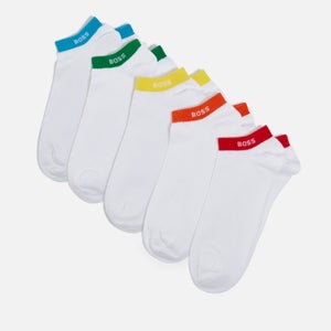 BOSS Bodywear Five-Pack Rainbow Cotton-Blend Socks