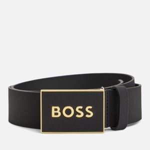BOSS Icon Textured-Leather Belt