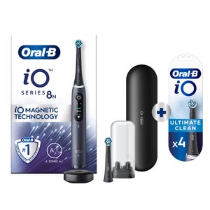 Oral-B iO 8N Elektrische Tandenborstel Zwart + 4 Opzetborstels