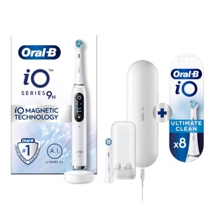 Oral-B iO 9N Elektrische Tandenborstel Wit + 8 Opzetborstels
