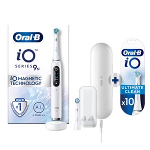 Oral-B iO 9N Elektrische Tandenborstel Wit + 10 Opzetborstels