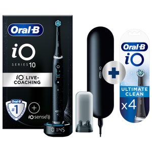 Oral-B iO 10 Elektrische Tandenborstel Cosmic Zwart + 4 Opezetborstels