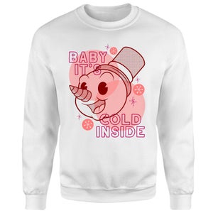 Baby It's Cold Inside Christmas Jumper - White