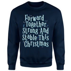 Forward Together Strong And Stable This Christmas Christmas Jumper - Navy