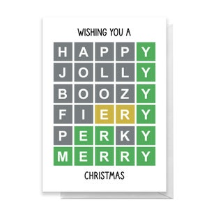 Wishing You A Word Puzzle Christmas Greetings Card