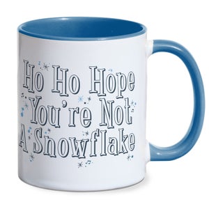 Ho Ho Hope You're Not A Snowflake Mug - Blue