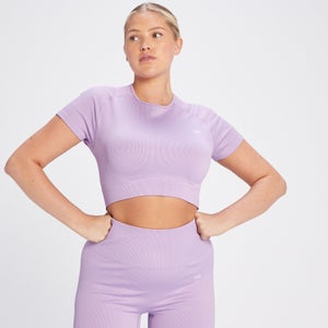 Crop top a costine senza cuciture MP Tempo da donna - Lilla acceso