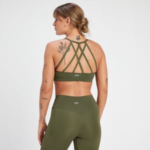 MP Women's Adapt Strappy Sports Bra - Olive Green