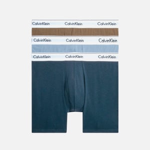 Calvin Klein Logo Waistband Cotton-Blend Boxer Briefs 3-Pack