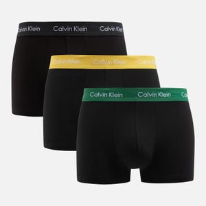 Calvin Klein Men's 3-Pack Low Rise Trunks - Charcoal Heather/Morning Yellow/Flag Green