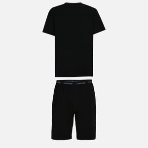 Calvin Klein Logo Short Sleeve Top and Shorts Cotton Sleep Set