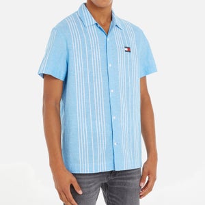 Tommy Jeans Classic Striped Cotton and Linen-Blend Shirt