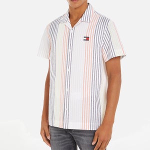 Tommy Jeans Classic Striped Cotton and Linen-Blend Shirt