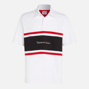 Tommy Jeans Colourblock Cotton-Jersey Rugby Top