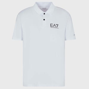 EA7 Logo-Print Piqué Polo Shirt