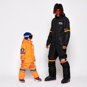Black/Orange Nasa Snow Suit Twinning Set