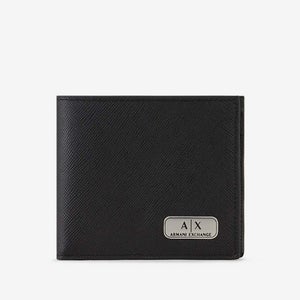Armani Exchange Men's Allover Logo Wallet - Black