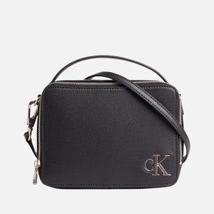 Calvin Klein Jeans Monogram Faux Leather-Blend Camera Bag