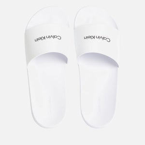 Calvin Klein Men's Logo-Print Rubber Slides