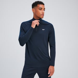 MP vīriešu sporta krekls ar 1/4 rāvējslēdzēju “Tempo” — Tumši zils