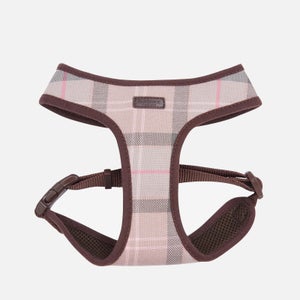 Barbour Dogs Tartan Harness - Taupe/Pink