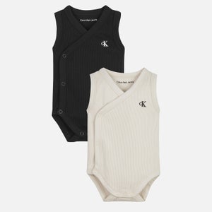 Calvin Klein Babies Rib Sleeveless Wrap Body Set (2 Pack)