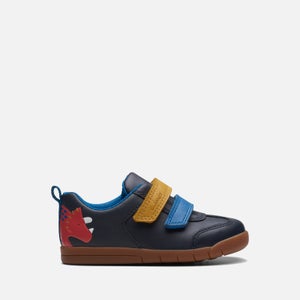 Clarks Toddlers' First Den Play Leather Shoes - Navy