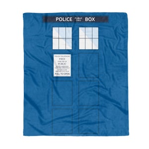 Doctor Who Phone Box Fleece Blanket