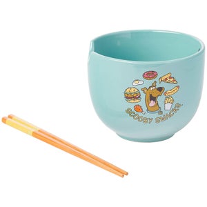 Scooby Doo Ceramic Ramen Bowl with Chopsticks